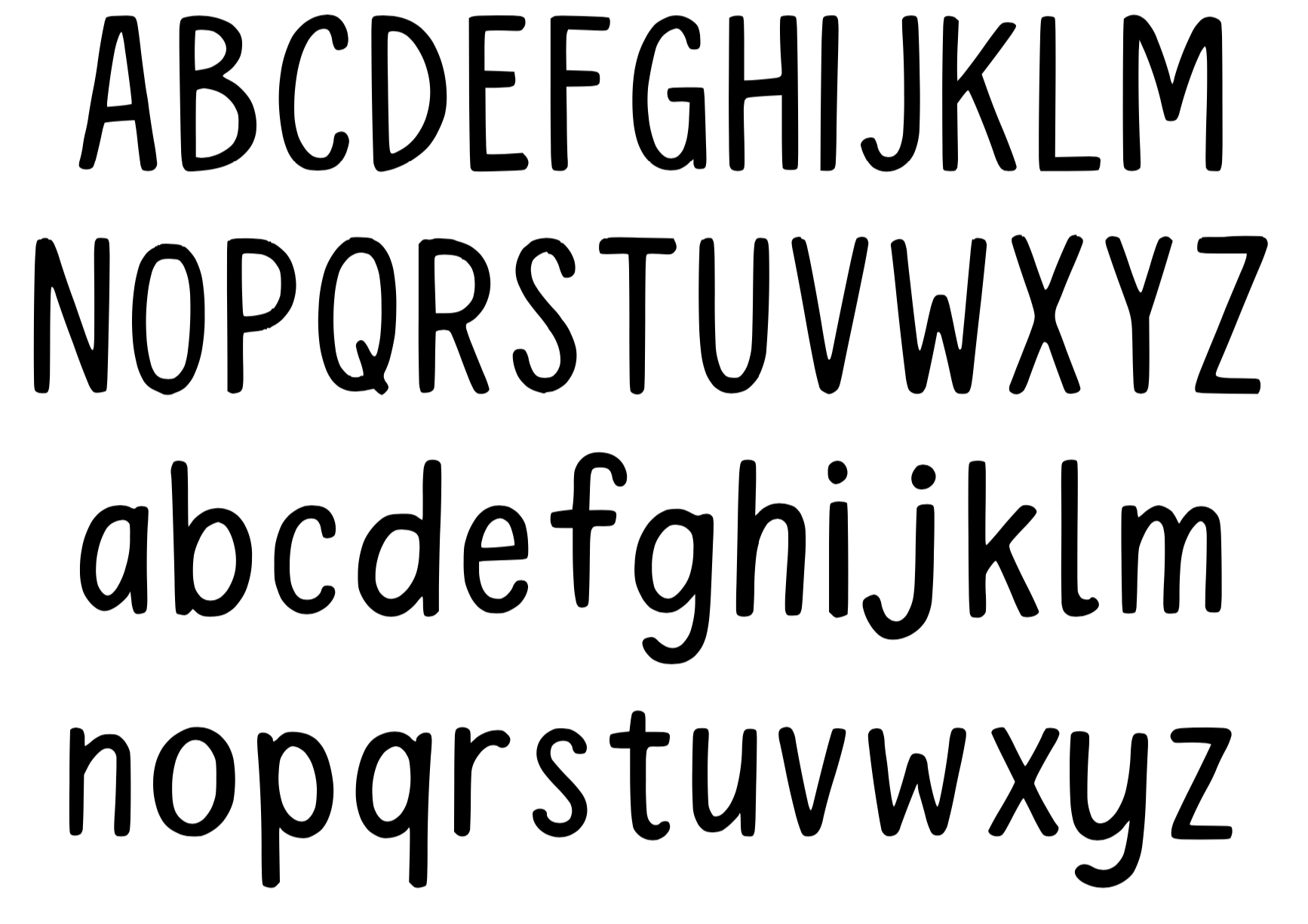 Hand Drawn Font Sheet